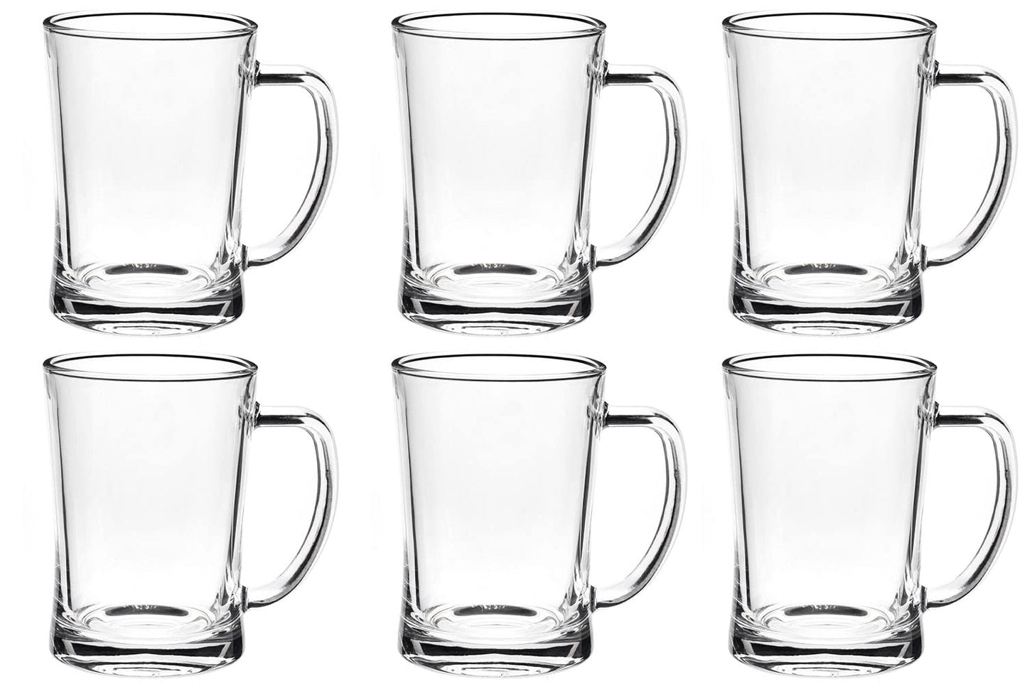 4 Pack Heavy Large Beer Glasses with Handle - 22 Ounce Glass Beer Steins, Traditional Beer Mug glasses Set