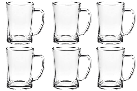 4 Pack Heavy Large Beer Glasses with Handle - 22 Ounce Glass Beer Steins, Traditional Beer Mug glasses Set