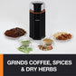 KRUPS: 3oz Silent Vortex Coffee and Spice Grinder with Removable Bowl Easy to Use, 5 Times Quieter 175 Watts Coffee, Spices, Dry Herbs, Nuts, Dishwasher Safe Bowl, 12 Cup Black