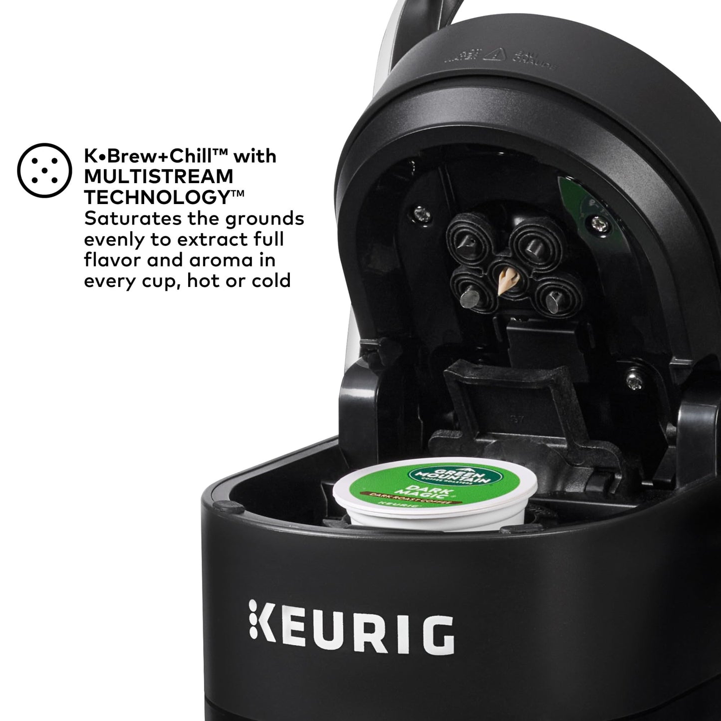 Keurig K-Brew+Chill Iced or Hot Single-Serve K-Cup Coffee Maker with MultiStream and QuickChill Technology, 70oz. Removable Reservoir